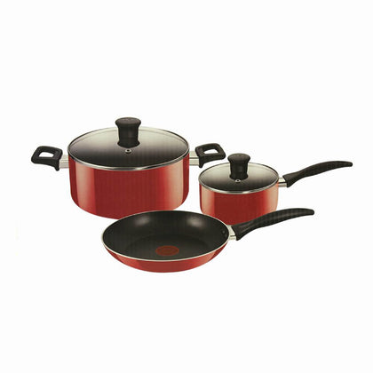 Batería de Cocina T-Fal Family Cook 5pz Rojo