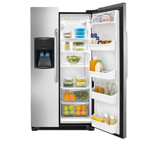 Refrigerador Frigidaire FFHS-2622MS Gabinete negro Puertas Acero Inoxidable